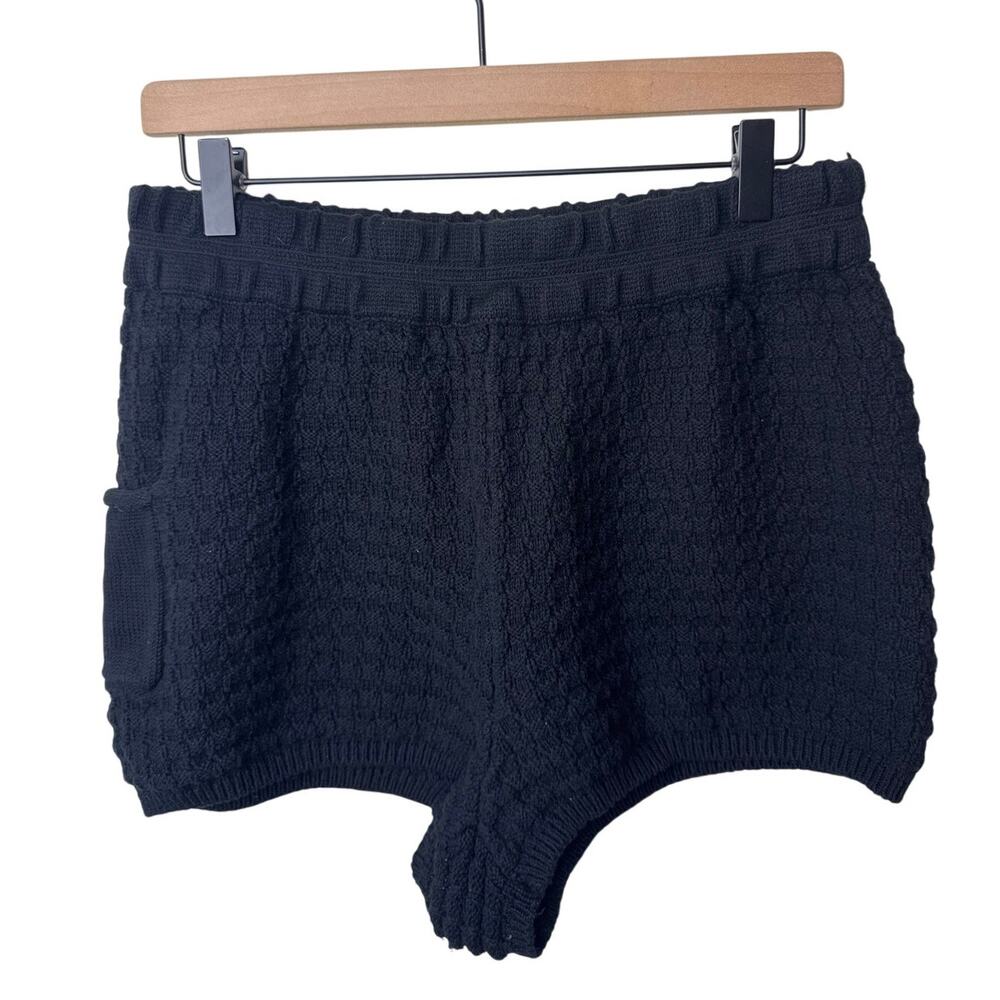 FREE PEOPLE BEACH Rib Knit Mini Shorts Black Style OB1638700 Size Medium